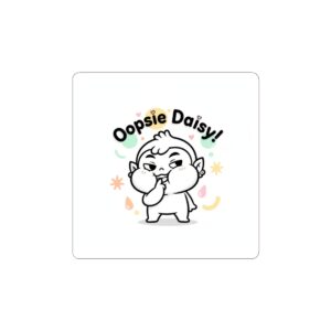 Oopsie Daisy! Sticker | Cute Feral Creature, Mischievous Monster Doodle