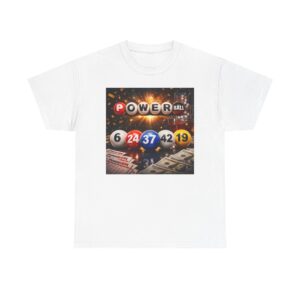 Powerball Lottery T-Shirt – Lucky Numbers Graphic Tee (6 24 37 42 19)