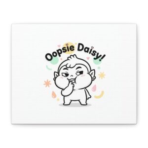 Oopsie Daisy doodle canvas | Cute feral creature, mischievous monster art