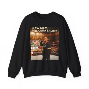 WWE-Crewneck Sweatshirt — 'Raw Member The Cena Salute' Wrestling Tribute
